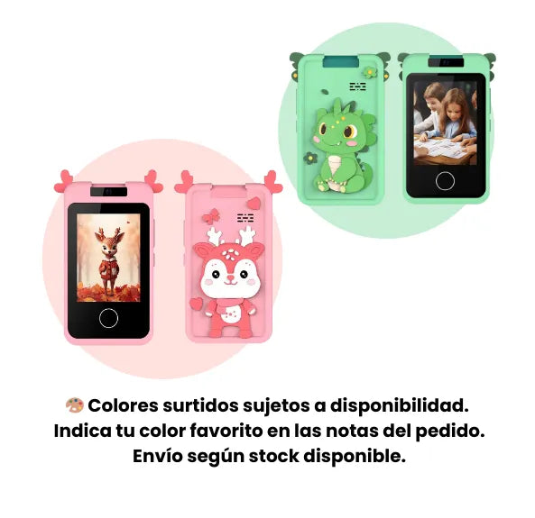 Celular Inteligente Para Niñas Y Niños Con Pantalla Táctil, Juegos Didácticos, Música y Fotos 48MP