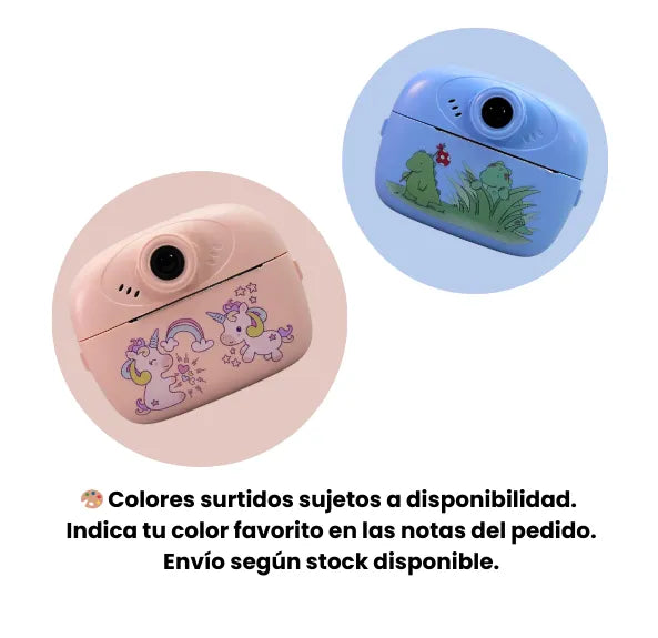 Cámara Con Impresora Incorporada Infantil Y Juegos Recargable Para Niñas Y Niños