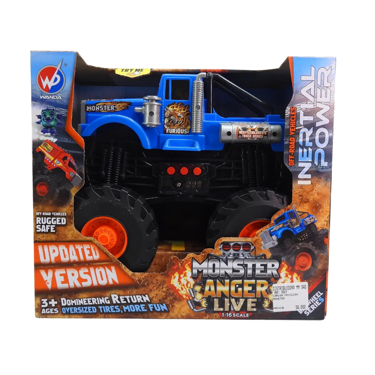 Campero Fricción Monster Para Niños