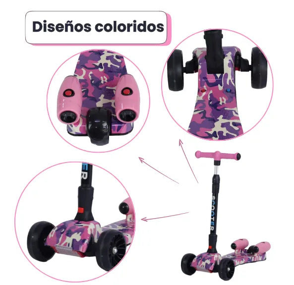 Scooter Humo Para Niñas Y Niños