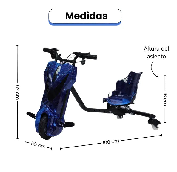 Triciclo Eléctrico Infantil 3 Ruedas con Luces LED, Bluetooth y Velocidades Ajustables