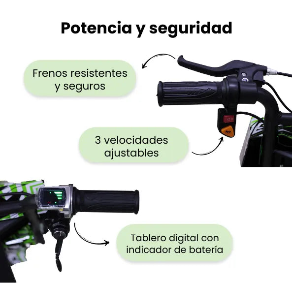 Triciclo Eléctrico Infantil 3 Ruedas con Luces LED, Bluetooth y Velocidades Ajustables