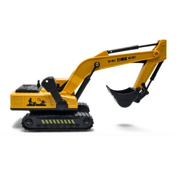 Camión Tráiler Con Excavadora RC 2.4GHz Juguete A Control Remoto Con Batería Recargable para Niños