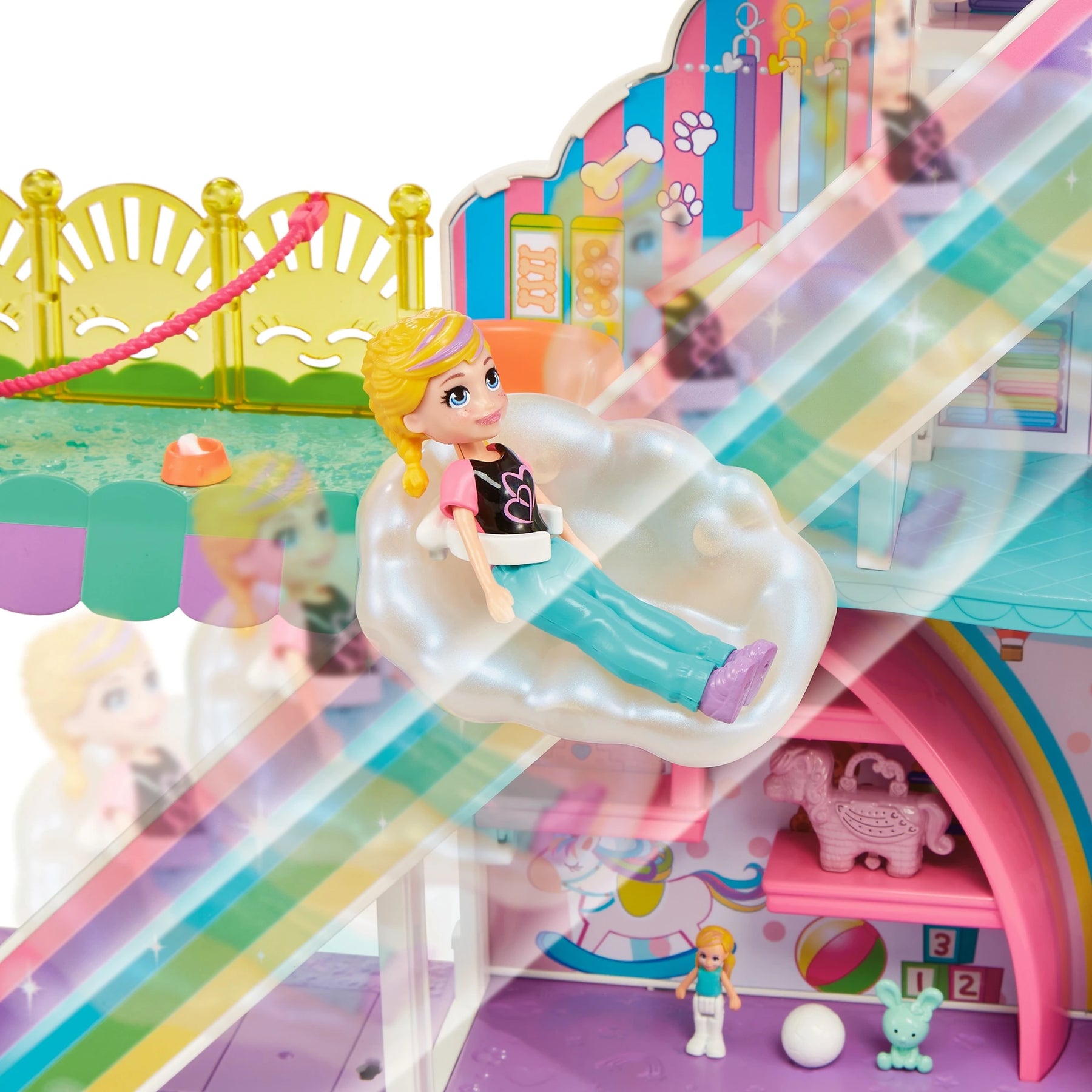 Polly Pocket Set de Juego Centro Comercial de Dulces Sorpresas HHX78