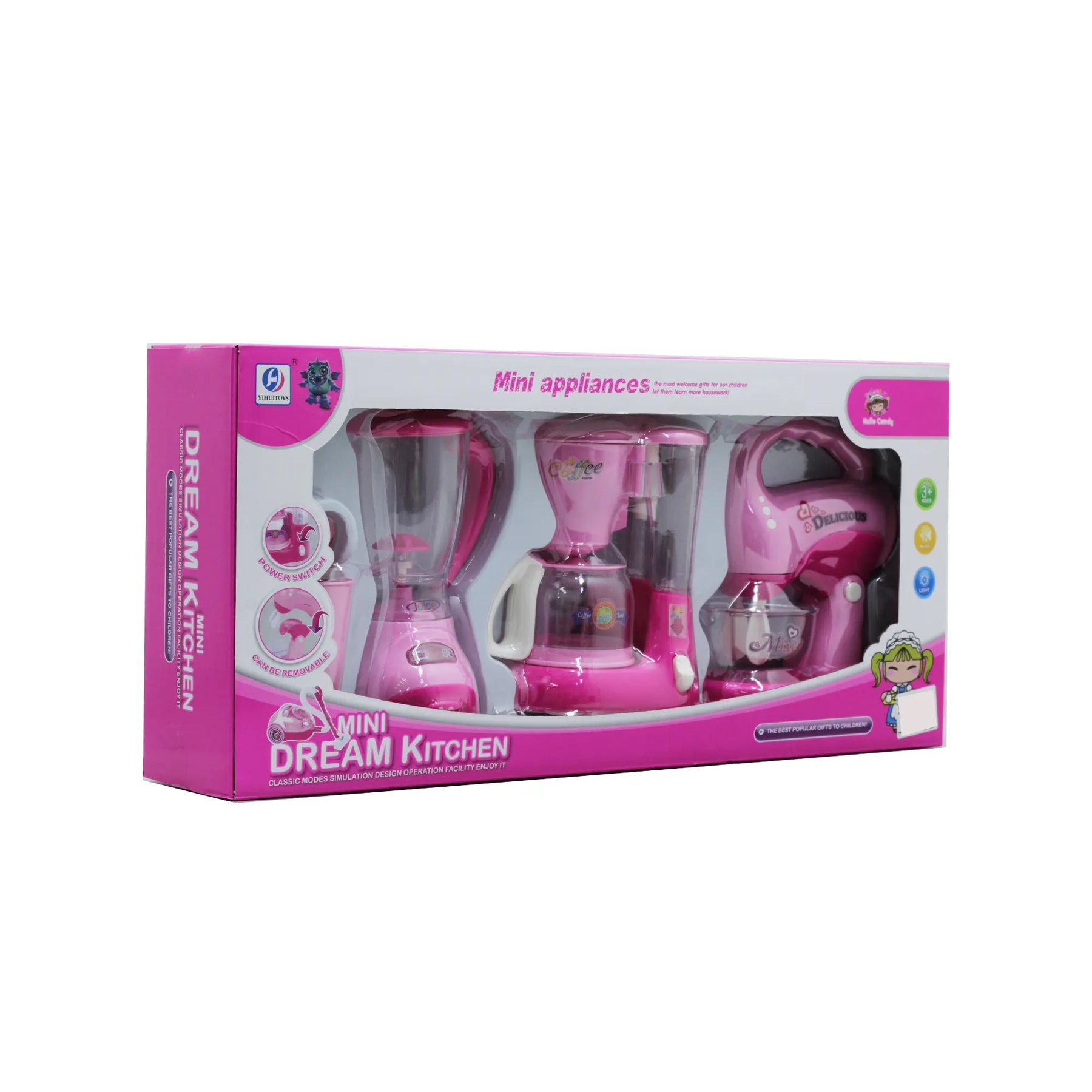 Set De Cocina Juguete Para Niñas Con Cafetera Licuadora Y Batidora