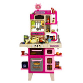 Cocina Infantil De 104 Piezas Realista Con Vapor, Luces Y Sonidos Para Niñas