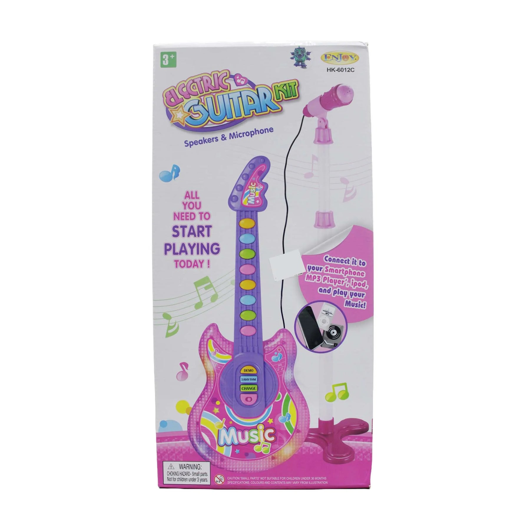 Guitarra Musical Con Microfono Luces Y Sonidos De Juguete Para Niños Y Niñas
