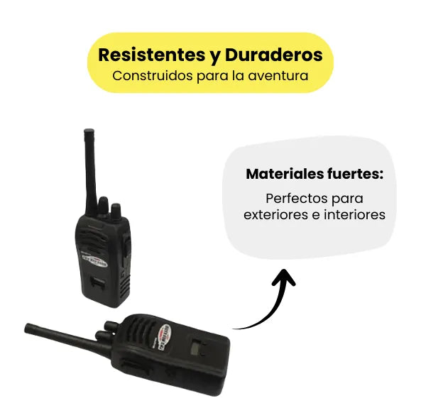 Walkie Talkies Infantiles con Batería Recargable 200 Metros Largo Alcance