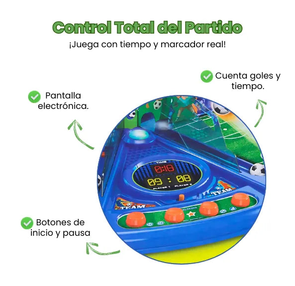 Juego de Futbolín doble de Mesa Infantil con Luces, Sonidos y Marcador Digital