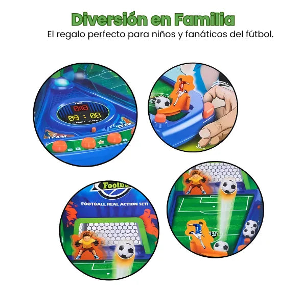 Juego de Futbolín doble de Mesa Infantil con Luces, Sonidos y Marcador Digital
