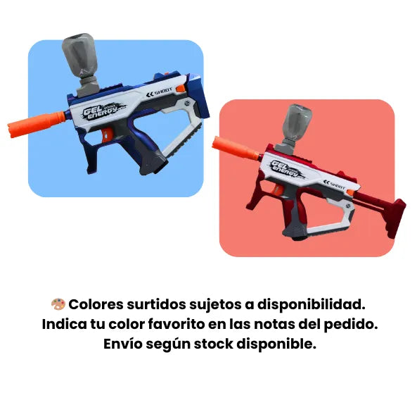 Lanzador Hidrogel Mediano Automático Recargable Alcance 15m con Accesorios