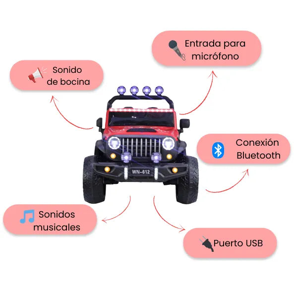 Montable Running Eléctrico Niños Con Música, Luces, Bluetooth Y Control Remoto