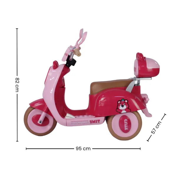 Montable Moto Para Niñas con Luces LED, Música, Puerto USB Y Bluetooth