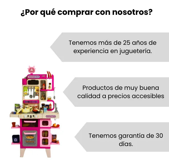 Cocina Infantil De 104 Piezas Realista Con Vapor, Luces Y Sonidos Para Niñas