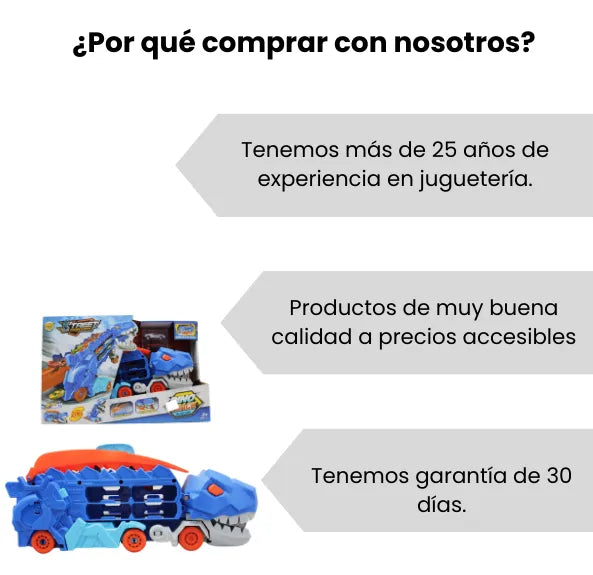 Pista Niñera Dinosaurio Transportadora Transformable 2 en 1 Para Niños