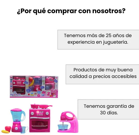 Set De Cocina Infantil Grande 3 En 1 Con Luces Y Sonidos Para Niñas