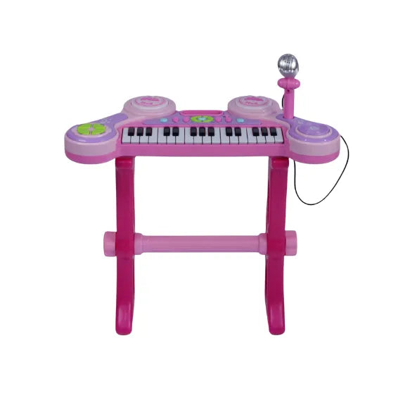 Piano Infantil con Micrófono, Silla, Luces, Sonidos Y Conexión MP3