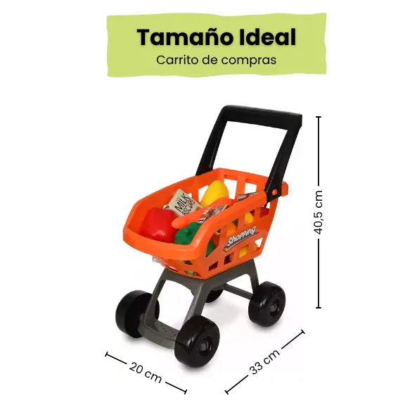 Supermercado Infantil con Carrito y Caja Registradora 60 Piezas Luces y Sonido