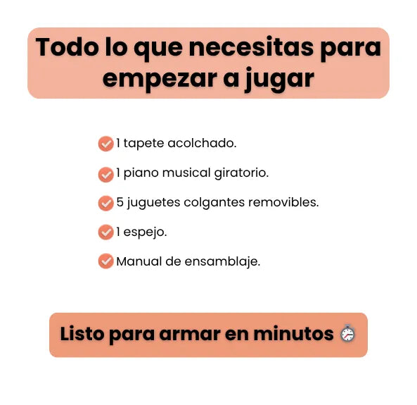 Tapete Gimnasio Musical Pequeño para Bebé con Piano, Sonidos, Luces y Juguetes Colgantes