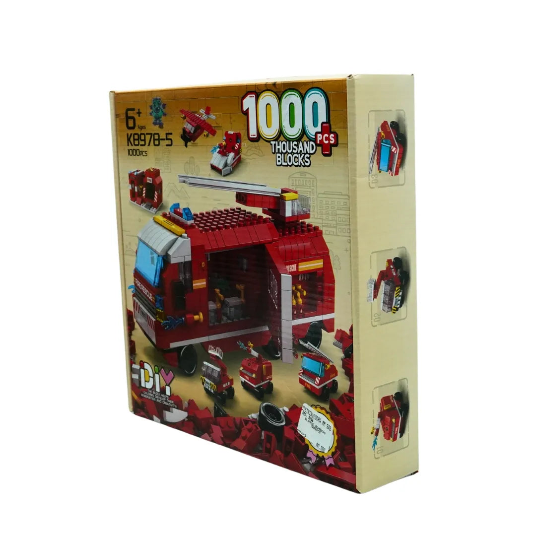 Bloque Bombero 1000 Piezas Para Niño