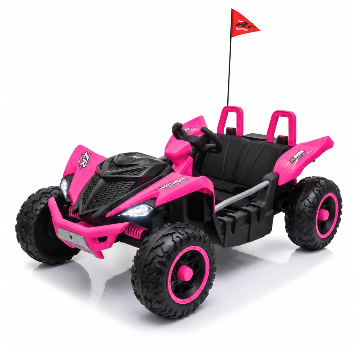 Carro Montable Buggy Eléctrico Infantil Control Remoto, Bluetooth, Luces LED