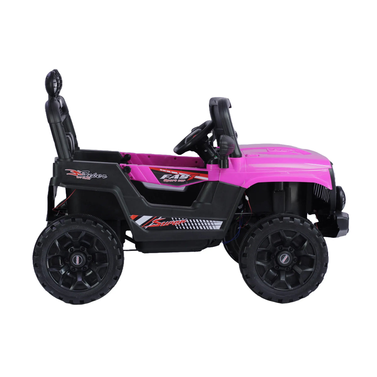 Montable Campero Mediano Para Niña Con Control Remoto, Bluetooth, Luces LED Y Sonidos