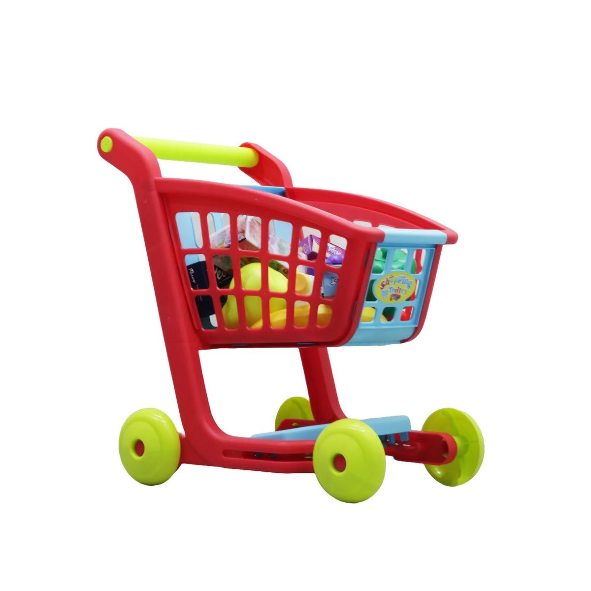 Carrito Supermercado Infantil Con Frutas Y Verduras De Juguete Para Niñas Y Niños