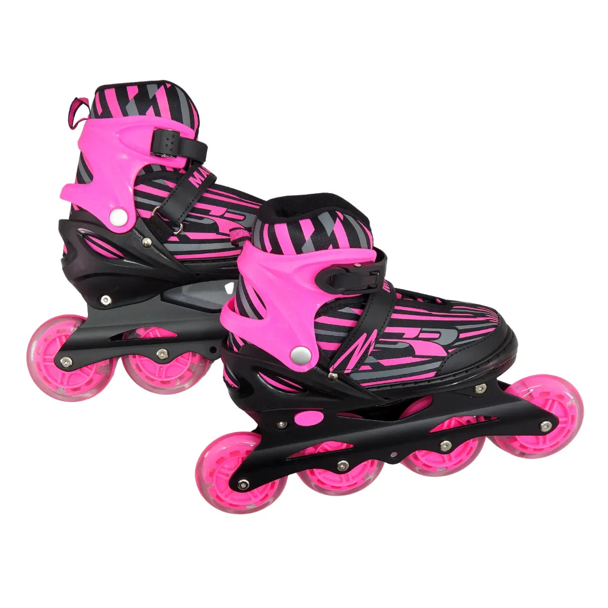 Patines Semiprofesionales 4 llantas en Línea Ajustables para Niña con Luces LED