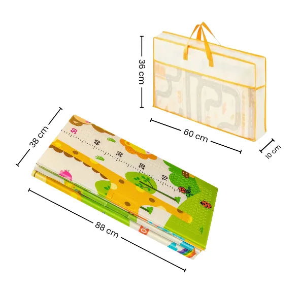 Tapete De Juego Plegable Para Bebé Doble Faz Acolchonado Y Antideslizante