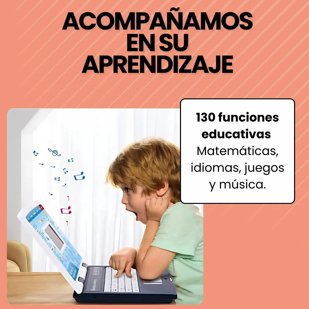 Computador Didactico Juguete Con 130 Funciones De Niño Azul