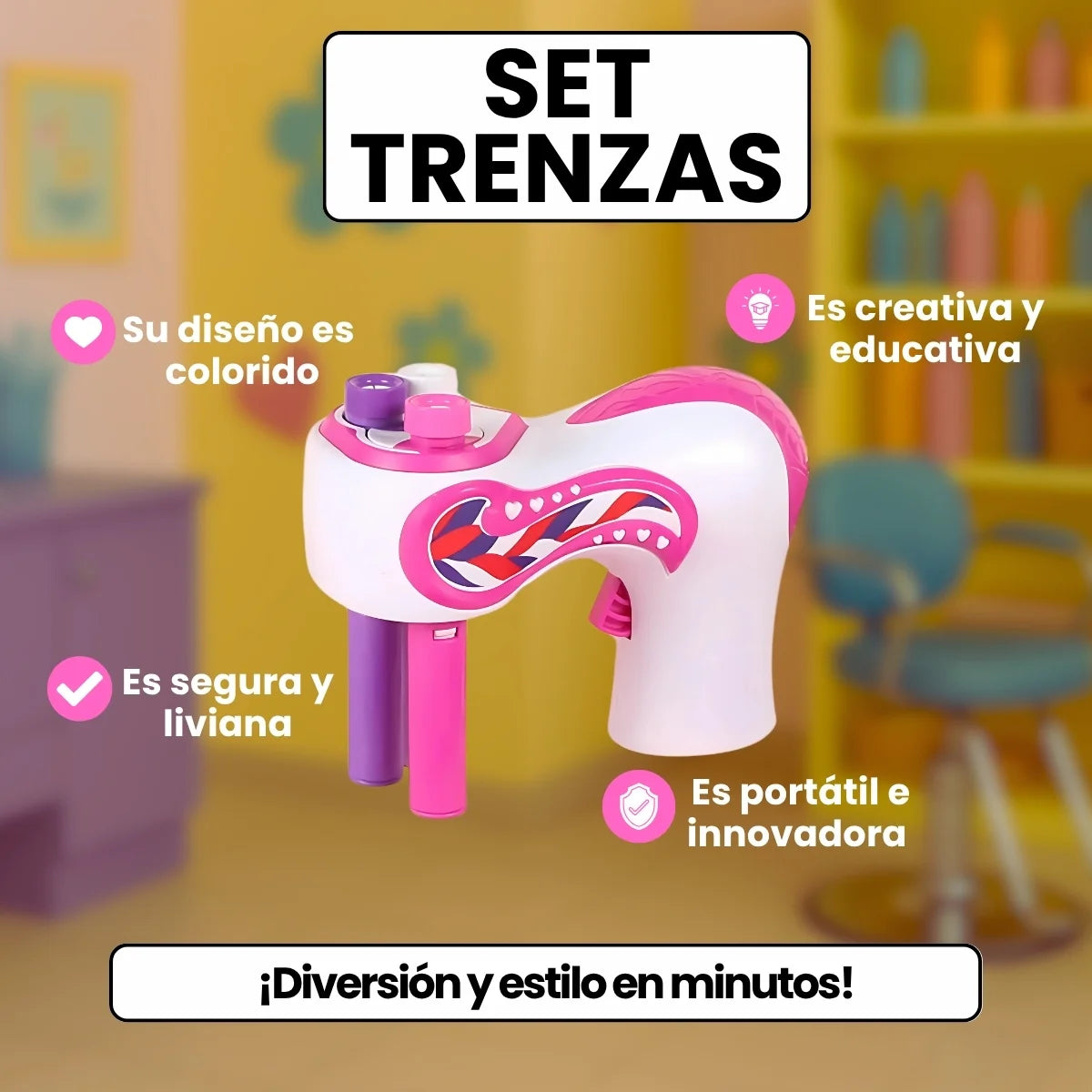 Set De Cabello Trenzas Para Niñas