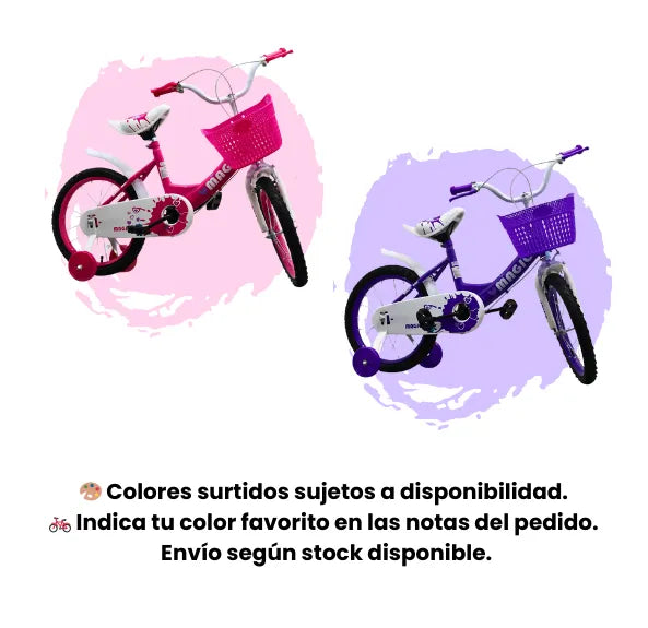 Bicicleta Infantil Rin 16 Para Niña Con Llantas Auxiliares