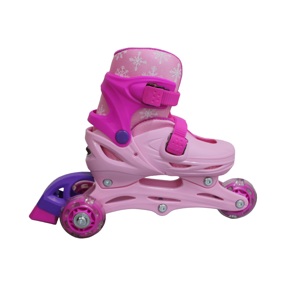 Patines Ajustables Para Niñas Con Kit De Protección 3 Llantas Y Línea