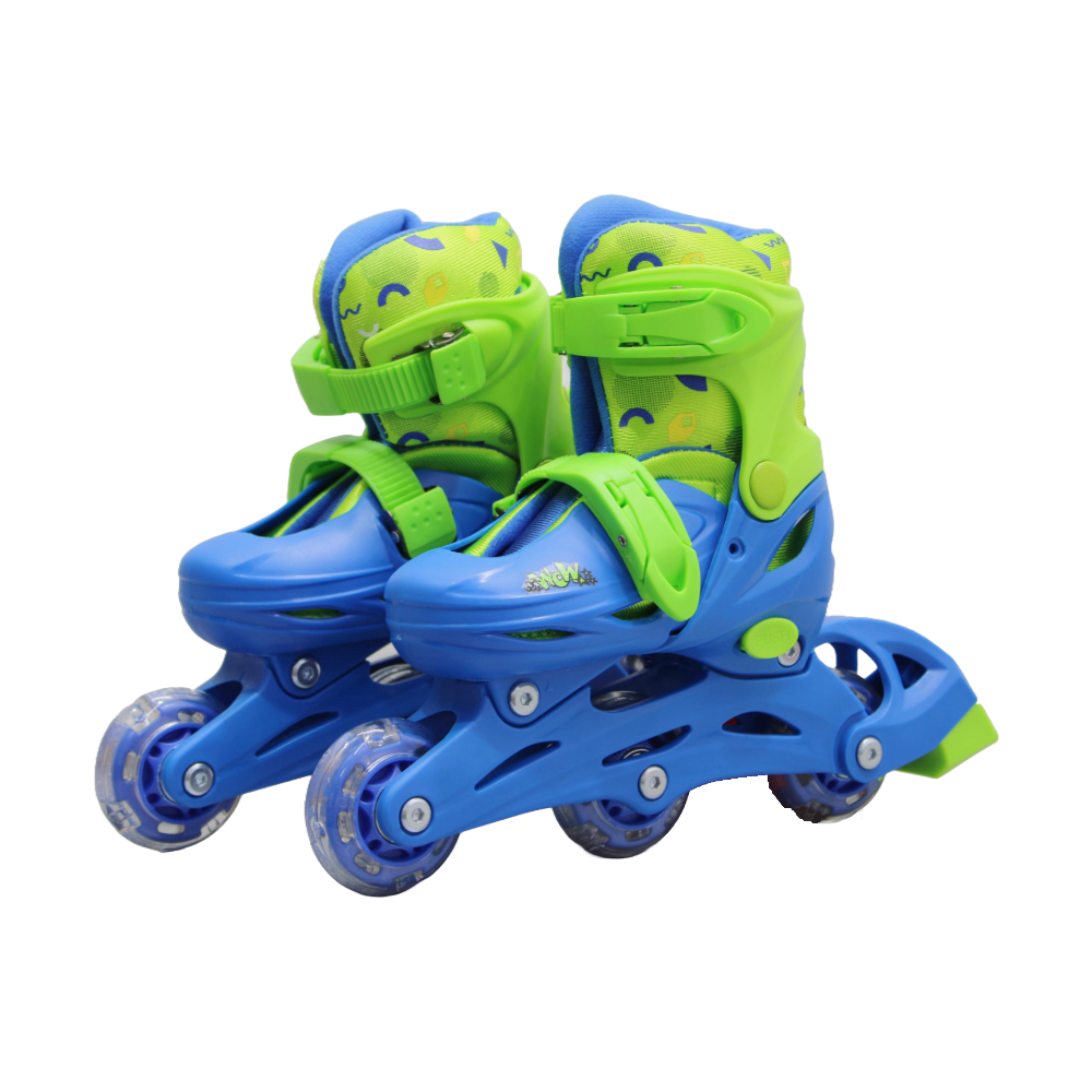 Patines Ajustables Para Niños Con Kit De Protección 3 Llantas Y Línea
