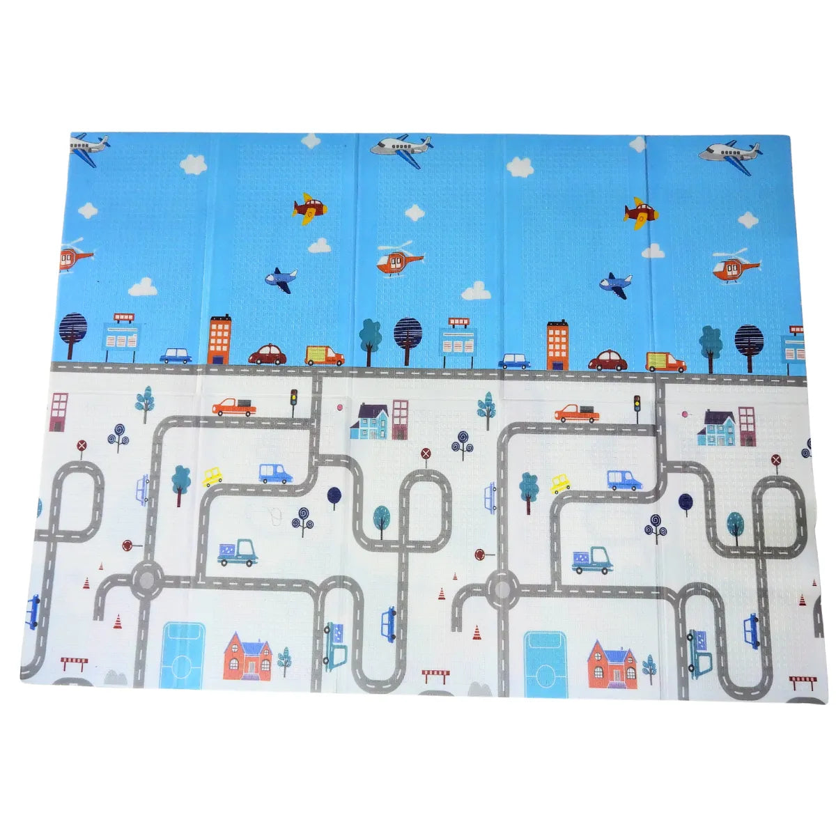 Tapete De Juego Plegable Para Bebé Doble Faz Acolchonado Y Antideslizante