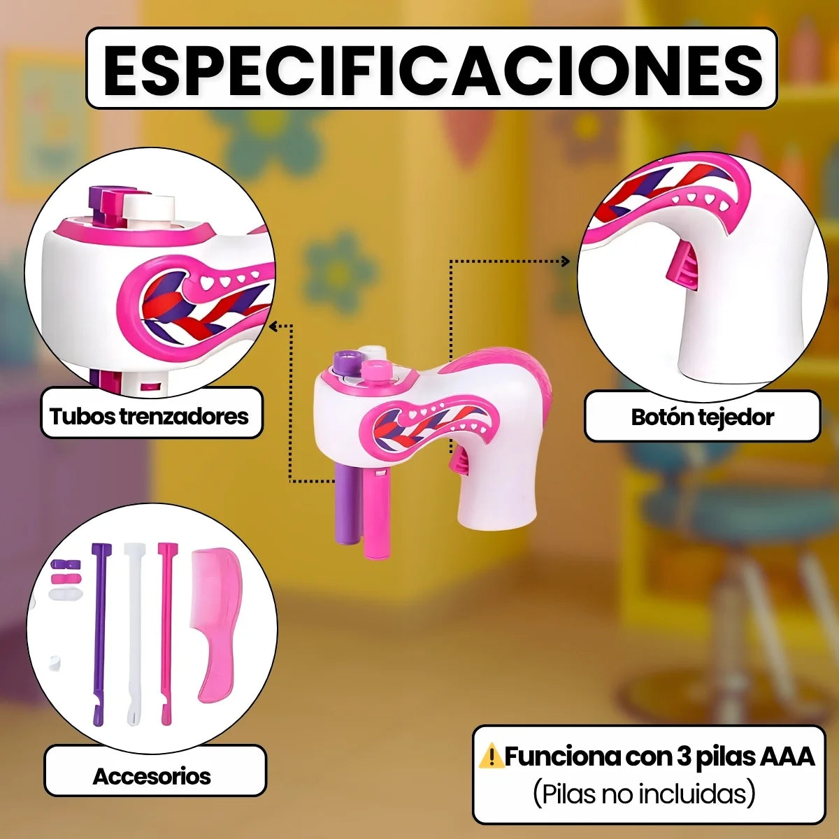 Set De Cabello Trenzas Para Niñas