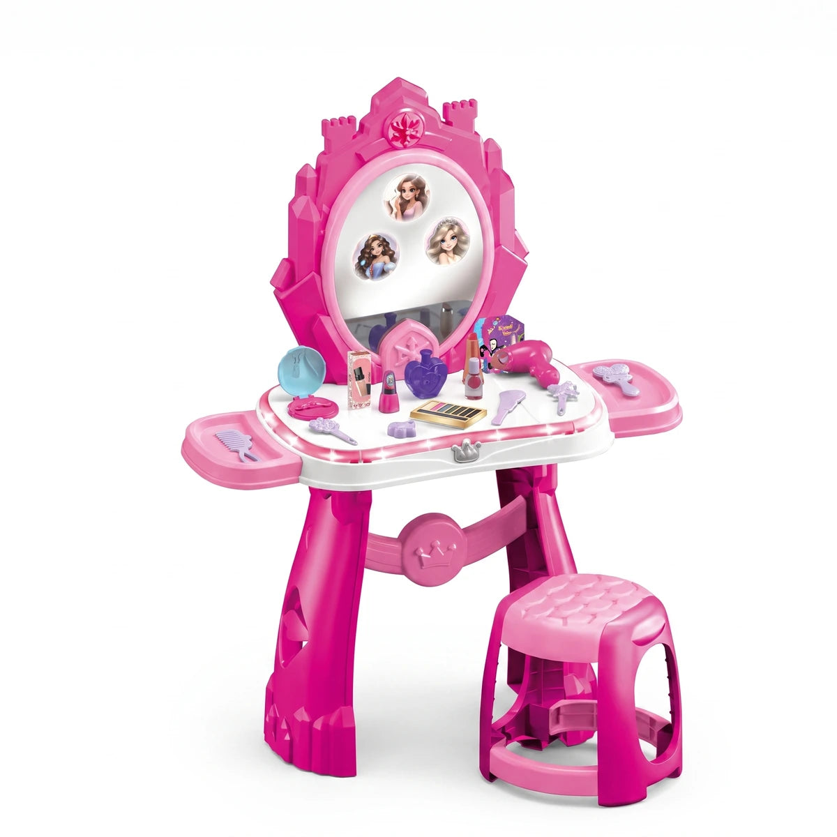 Tocador Infantil Princesa Luz, Sonido, Proyección, Silla y Accesorios