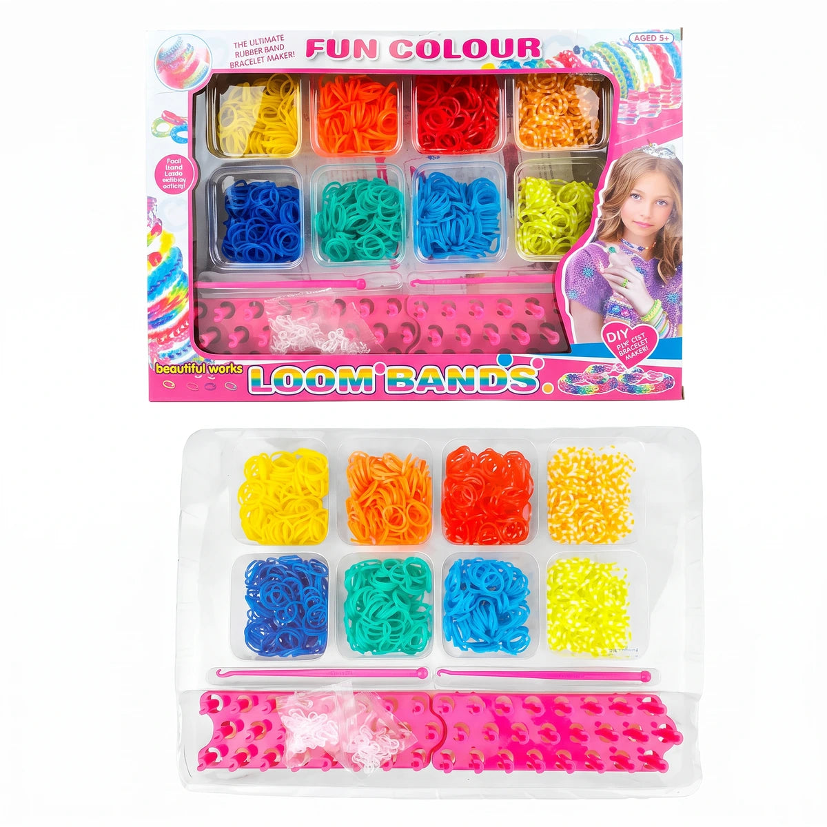 Set Pulseras Caucho Para Niña