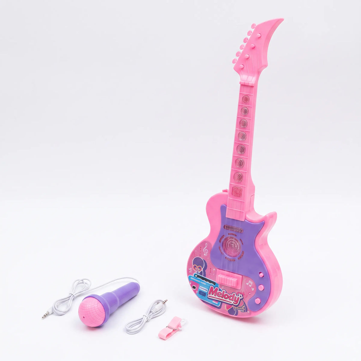 Guitarra Mediana Mas Micrófono Para Niña