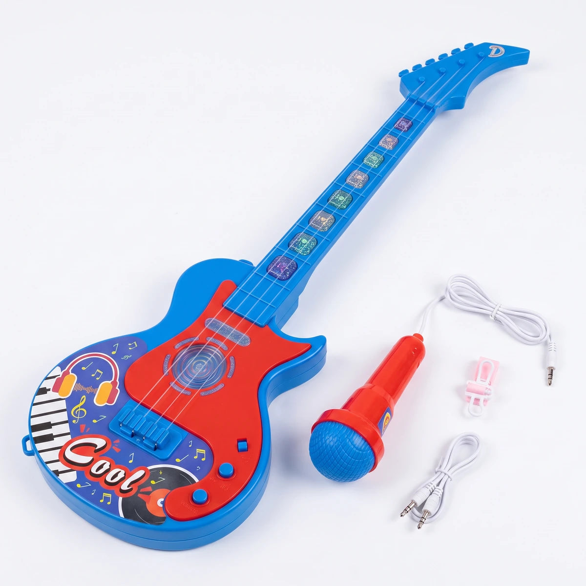 Guitarra Mediana Mas Micrófono Para Niño