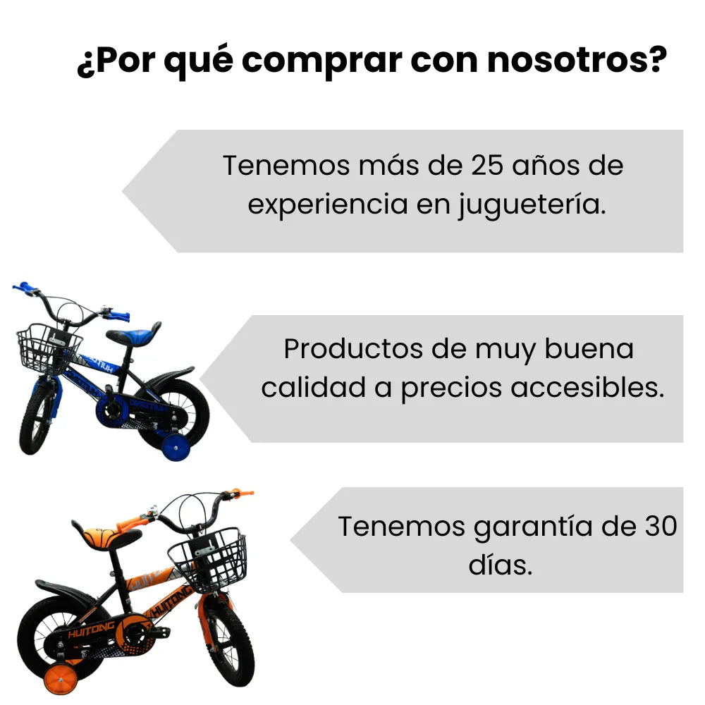 Bicicleta Infantil Rin 12 Para Niño Con Llantas Auxiliares