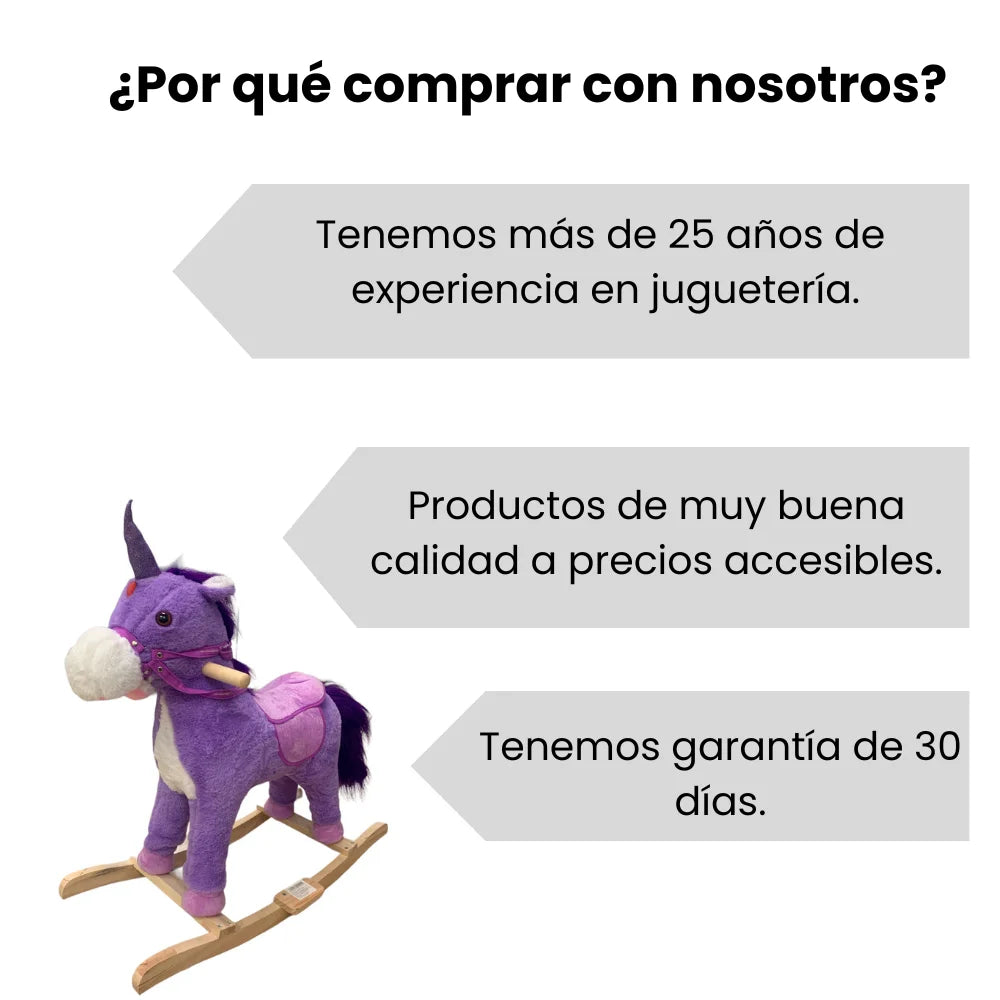 Caballo Balancín Montable Para Niña Con Luces Sonidos Y Movimientos