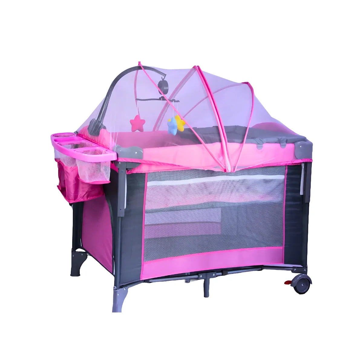 Cuna Corral Tipo Colecho Para Bebe Patio Con Mosquitero, Organizador Y Movil Musical