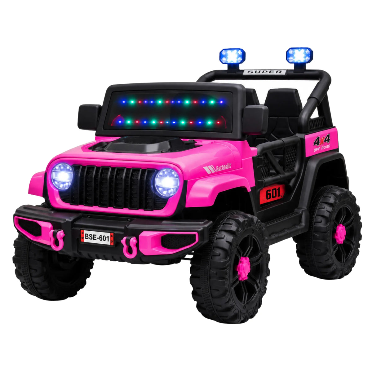 Montable Campero Mediano Para Niña Con Control Remoto, Luces LED Y Sonidos