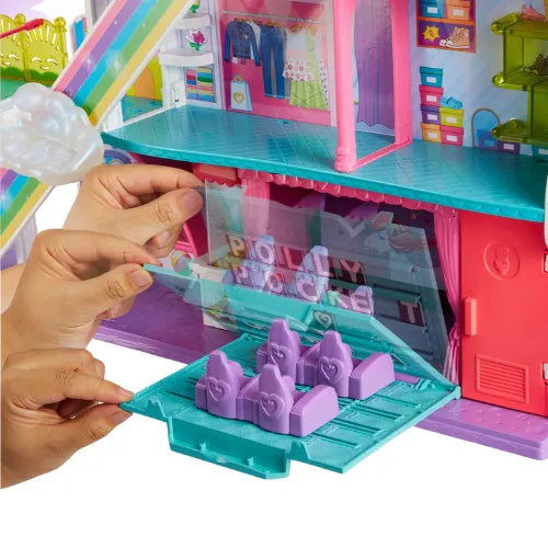 Polly Pocket Set de Juego Centro Comercial de Dulces Sorpresas HHX78