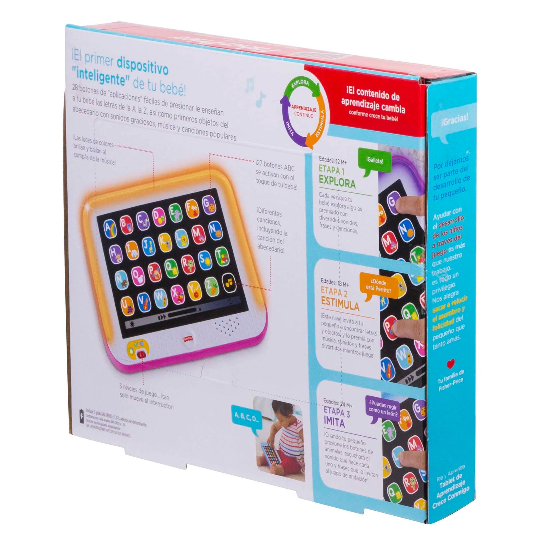 Fisher-Price Tablet de Aprendizaje Crece Conmigo Rosa