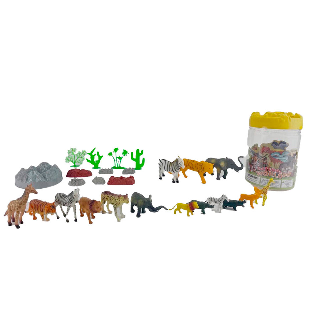 Set Figuras De Animales Selva Mediano X15 Juguete Didáctico