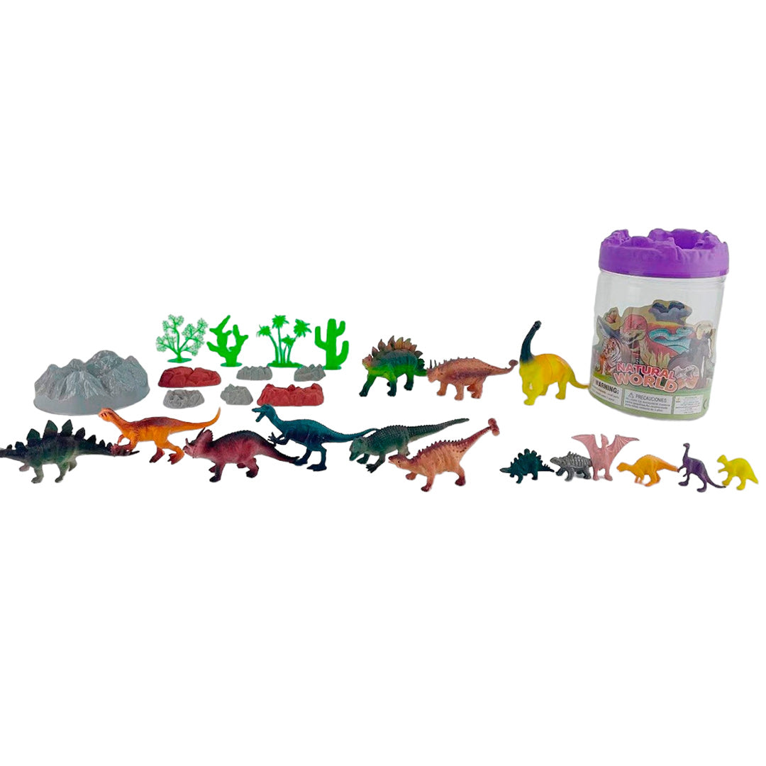 Set Figuras De Animales Dinosaurio Mediano X15 Juguete Didáctico