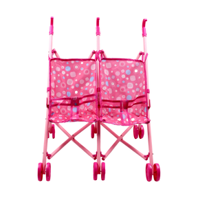 Coche Para Muneca Doble Ninas Juguete Color Rosado