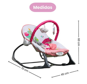 Silla Balancín Para Bebé Recién Nacido Con Vibración Relajante, Juguetes Y Sonidos Musicales